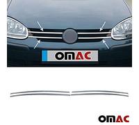 Moulure de Grille de Calandre Compatible avec VW Golf V 2003-2009, Garniture Baguette de Calandre en Acier Inoxydable Argent