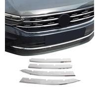 Moulure de Grille de Calandre Compatible avec VW Tiguan FL 2020-2024, Garniture Baguette de Calandre en Acier Inoxydable Argent