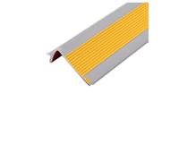 Moulure de nez de marche en PVC, garniture de bordure de marche d'escalier, bandes de protection de bord d'escalier en forme de L for intérieur et extérieur(Yellow,10x1000cm/3.9x390in)