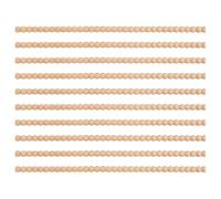Moulure de perles - Bordure décorative en bois, demi-profil inachevé, bandes lisses de 40 cm avec pièces | Accessoire de décoration classique pour fenêtre, porte, étagère murale, cadre