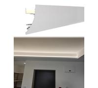 Moulure de plafond à LED, profil décoratif en aluminium pour bandes lumineuses, éclairage d'accentuation de couloir de 1,1 m, décoration d'intérieur moderne