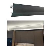 Moulure de plafond à LED, profil décoratif en aluminium pour bandes lumineuses, éclairage d'accentuation de couloir de 1,1 m, décoration d'intérieur moderne