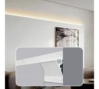 Moulure de Plafond, projecteur Mural LED Personnalisable avec diffuseur - Moulure de Plafond de 12 m / 39,3 pi, éclairage de théâtre à Profil linéaire pour la décoration intérieure et l'amél