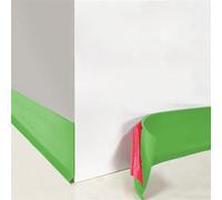 Moulure de Plinthe Autocollante de 6 M avec Embout, Garniture de Plinthe Flexible, Mastic Et Bandes de Sol à Peindre pour Chambre, Garage, Bureau, École Et Murs de Revêtement