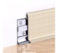 Moulure De Plinthe En Aluminium, 4 Pièces, 125 Cm, Arc Rond, À Encliqueter, Moulure De Bordure De Sol À Grain De Bois, Plinthe - Rehaussez La Décoration De Votre Maison(C)