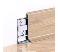 Moulure De Plinthe En Aluminium, 4 Pièces, 125 Cm, Arc Rond, À Encliqueter, Moulure De Bordure De Sol À Grain De Bois, Plinthe - Rehaussez La Décoration De Votre Maison(H)