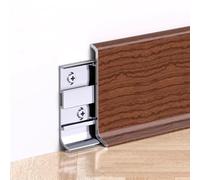 Moulure De Plinthe En Aluminium, 4 Pièces, 125 Cm, Arc Rond, À Encliqueter, Moulure De Bordure De Sol À Grain De Bois, Plinthe - Rehaussez La Décoration De Votre Maison(F)