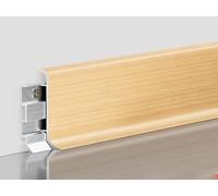 Moulure de plinthe en aluminium avec finition grain de bois, comprend des adaptateurs et des rails pour une installation facile, garniture durable pour mur et sol