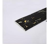 Moulure de plinthe flexible, 9,8/12,5 cm, 3 mètres/9,8 pi, moulure murale en caoutchouc autocollante, design autocollant (noir et or, largeur, cm)(Black gold,Width12.5cm)