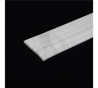 Moulure de plinthe flexible, 9,8/12,5 cm, 3 mètres/9,8 pi, moulure murale en caoutchouc autocollante, design autocollant (noir et or, largeur, cm)(Jazz white,Width9.8cm)