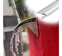 Moulure de pluie en aluminium découpable pour gouttières et rebord de fenêtre - 2,2 m - Résistant aux intempéries - Gestion de l'eau de pluie - Pour murs et installation facile