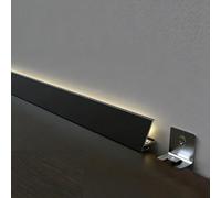 Moulure d'éclairage modulaire avec canal LED pour bac linéaire à montage en surface dans les salons et salles de télévision