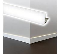 Moulure d'éclairage modulaire avec canal LED pour bac linéaire à montage en surface dans les salons et salles de télévision