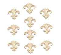 Moulure Decorative 10 Pièces De Bois Sculpté De Style Européen Appliqué Sur Meuble Ou Armoire 6 X 6cm