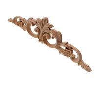 Moulure Decorative Applique d'angle en bois sculpté vintage simple, cadre de meuble mural non peint for décoration porte d'armoire maison, artisanat(E)