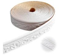 Moulure Décorative Autocollante XPE 9 2 m x 8 cm Corniche Plafond Mur Blanche Effet 3D Bande De Finition Intérieure