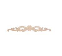Moulure Decorative Bande de décalcomanie d'angle sculptée en bois, 2 pièces, cadre appliqué, artisanat en bois, porte murale, sculpture sur bois, décoration de fleurs, meubles Moulure Bois(40X6CM)