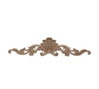 Moulure Decorative Bois Autocollant en bois sculpté for cadre d'angle, portes, meubles, sculpture sur, figurines décoratives, artisanat, longue applique, décoration(48cmX11cm)