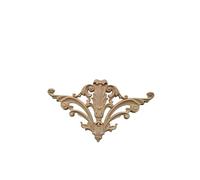 Moulure Decorative Bois Figurines En Bois Artisanat Unique Naturel Floral Sculpté Coin Appliques Cadre Meubles Sculpture Sur For De Maison Décor(MD-0001-5-25-15CM)