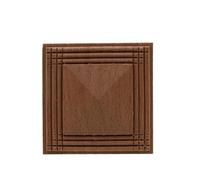 Moulure Decorative Bois Fleur sculpture sur bois Appliques en naturel for armoire de meuble moulures non peintes décalcomanie Figurines décoratives(8cmX8cm-05)
