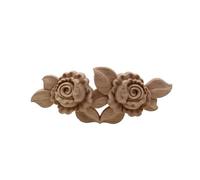 Moulure Decorative Bois Fleur Sculpture Sur Bois Appliques En Naturel for Armoire De Meubles Moulures Non Peintes Décalque Figurine Décorative(20cmX8cm)