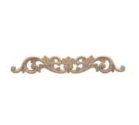 Moulure Decorative Bois Floral bois sculpté coin Applique Vintage en sculpture décalcomanie for meubles armoire porte cadre mur décor à la maison artisanat(30cmX5cm)