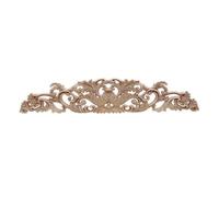Moulure Decorative Bois Floral bois sculpté coin Applique Vintage en sculpture décalcomanie for meubles armoire porte cadre mur décor à la maison artisanat(60cmX11cm-01)