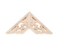 Moulure Decorative Bois Lot de 4 appliques d'angle en bois sculpté 6/8/10/15 cm for décoration porte, mur, meubles, figurines décoratives, miniatures(6x6cm 4pcs)