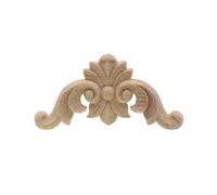 Moulure Decorative Bois Unique Naturel Floral Bois Sculpté En Figurines Artisanat Coin Appliques Cadre Mur Porte Meubles Sculpture Sur Décoratif(6cmX6cm-01)