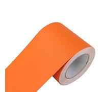 Moulure décorative, bordure autocollante en PVC for mur et plafond, 5 m, multicolore, plusieurs tailles(Orange Matte,8cm(W) X5m(L))
