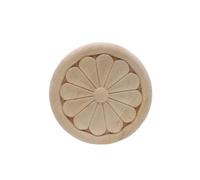 Moulure Decorative Cadre porte armoire Figurines décoratives Appliques en bois for meubles non peint sculpté coin Onlay accessoires de décoration la maison(6cmX6cm)