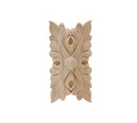 Moulure Decorative Cadre porte armoire Figurines décoratives Appliques en bois for meubles non peint sculpté coin Onlay accessoires de décoration la maison(8cmX4cm)
