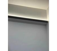 Moulure décorative de Plafond, Bande Lumineuse LED Moderne pour Plafond et Mur, diffuseur d'éclairage indirect, plinthe Noire pour Cuisine et Bureau, 2,96 m (9,7 pi)