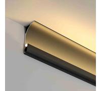 Moulure décorative de Plafond, moulure de corniche LED en Aluminium - Profilé d'éclairage indirect pour Plafond, Mur et Sol - 11 m (36,1 pi) - Solution d'éclairage décorative pour plinthe no