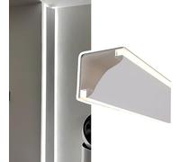 Moulure décorative de Plafond, moulure de corniche pour éclairage indirect LED au Plafond, profilé encastré en saillie, Cache pour Bande LED de 4 m (13,1 pi) pour la Maison et Le Bureau, Gar