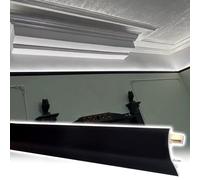 Moulure décorative de Plafond, profilé LED étanche en Aluminium pour Salle de Bain/Cuisine/Bars/cafés, 14 m/45,9 pi, Montage en Surface, moulure de corniche LED Noire (Bande LED Non Incluse)