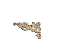 Moulure Decorative Décalcomanie de sculpture en bois naturel sculpté coin Appliques Figurines caoutchouc Rose meubles non peints cadre porte décoration murale(MD-0002-3-30-17cm-1)