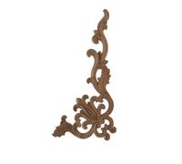 Moulure Decorative En bois Bois Applique Décoratif Antique Fleur Pièce Passe Fond Mur Armoire Décoration De La Maison Accessoires(18cmX7cm)