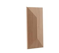 Moulure Decorative Figurines de décalcomanie d'appliques en bois décor sculpté non peint grandes feuilles Rectangle fleur meubles portes(6cmX12cm-02)
