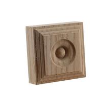 Moulure Decorative Figurines de décalcomanie d'appliques en bois décor sculpté non peint grandes feuilles Rectangle fleur meubles portes(6cmX6cm-01)