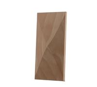 Moulure Decorative Figurines de décalcomanie d'appliques en bois décor sculpté non peint grandes feuilles Rectangle fleur meubles portes(6cmX12cm-01)