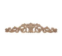 Moulure Decorative Floral bois sculpté coin Applique Vintage en bois sculpture décalcomanie for meubles armoire porte cadre mur décor à la maison artisanat Moulure Decorative Bois(60cmX12cm)