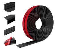 Moulure décorative moulure murale adhesive protection angle mur baguette d'angle PVC plinthe souple pour les murs sols protection des bords (40mm×3m, Noir)