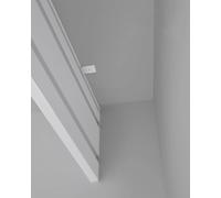 Moulure décorative personnalisable en alliage d'aluminium de 4,2 m - Installation facile - Parfait pour la décoration de la maison - Garniture de plafond sans rails inclus - Design intérieur élégant