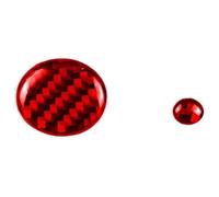 Moulure décorative Pour Mazda 3 Pour Mazda 6 CX-9 CX-5 2 Pièces Boutons Multimédia Voiture Garniture Autocollant Console Centrale(rouge)