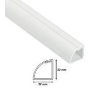 Moulure décorative quart de cercle D-Line 22x22 mm blanche 2 m
