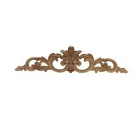 Moulure Decorative Rectangle sculpture en bois naturel Appliques for meuble armoire moulures non peintes décalcomanie Vintage décor à la maison décoratif(D 79cmX18cm)