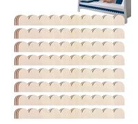 Moulure Dentelée Bois - 40 * 4 * 0.25cm Ornementale À Motifs Arrondis, Finitions Décoratives En Bois | Kit 24 Pièces Lisière Brute Bricolage Moulures Pour Mur Domicile Placard Étagère Fenêtre Por