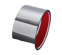 Moulure en Acier Inoxydable Autocollante Plinthe En Acier Inoxydable, Rouleau De 5 M, Protection Base, Moulure For Mur, Porte, Anti-rayures(Mirror sliver,10cm 1 roll-5m)