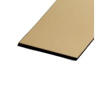 Moulure en Acier Inoxydable Autocollante Rouleau De 3 Mètres Bande Adhésive Murale En Acier Inoxydable, Effet Miroir/brosse(6cm gold,3.0m brush)